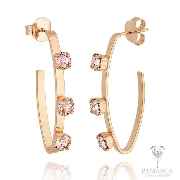 Swarovski AuthenticCrystalsRoseGoldPlated earrings   - Picture 1 of 11